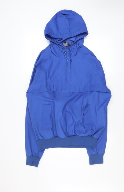 Mens UK Size M Lands' End Blue Anorak Coat