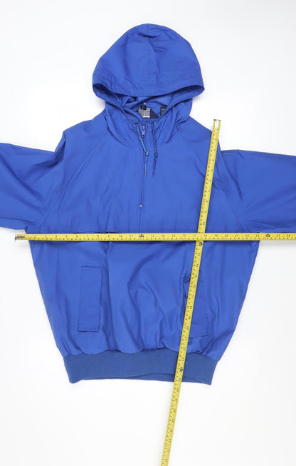 Mens UK Size M Lands' End Blue Anorak Coat