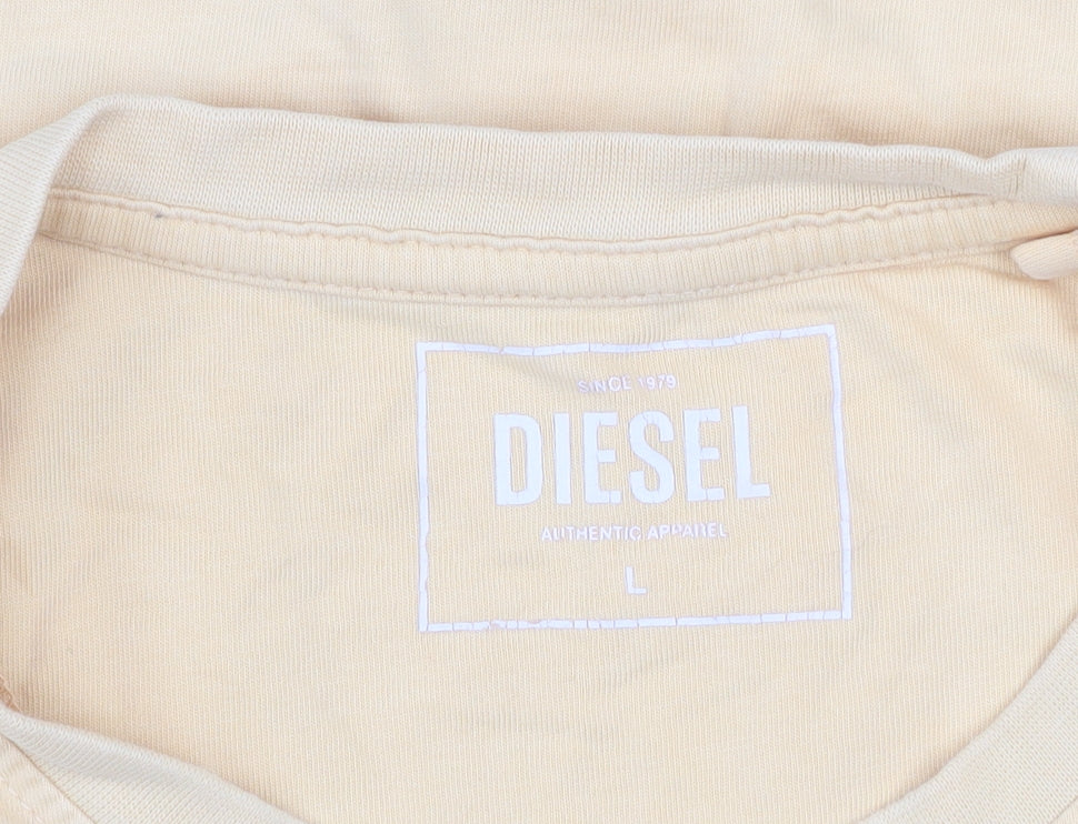 Mens UK Size L Diesel Beige  T-Shirt