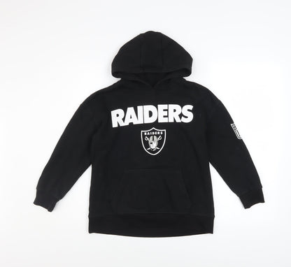 Boys UK Size 9-10 Years NFL Team Apparel Black Pullover Hoodie