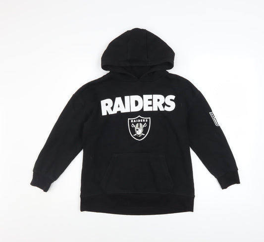 Boys UK Size 9-10 Years NFL Team Apparel Black Pullover Hoodie