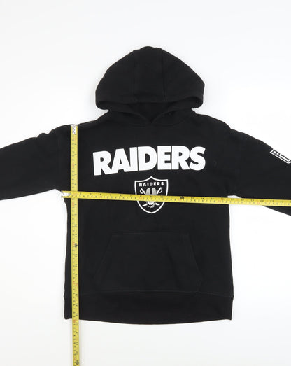 Boys UK Size 9-10 Years NFL Team Apparel Black Pullover Hoodie