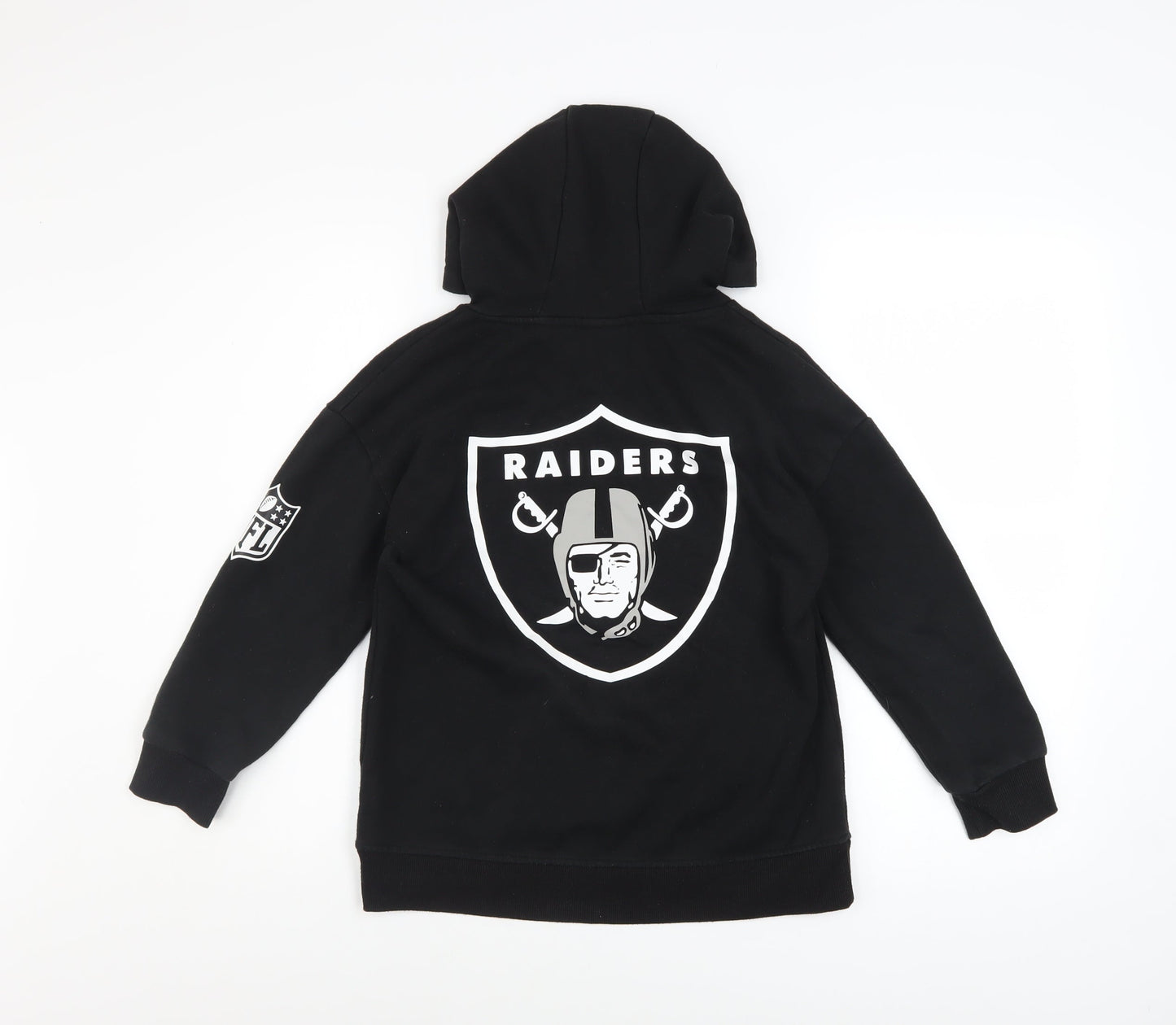 Boys UK Size 9-10 Years NFL Team Apparel Black Pullover Hoodie