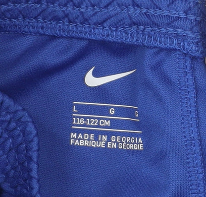 Nike Boys Blue Chelsea Football Club L Sports Shorts Polyester