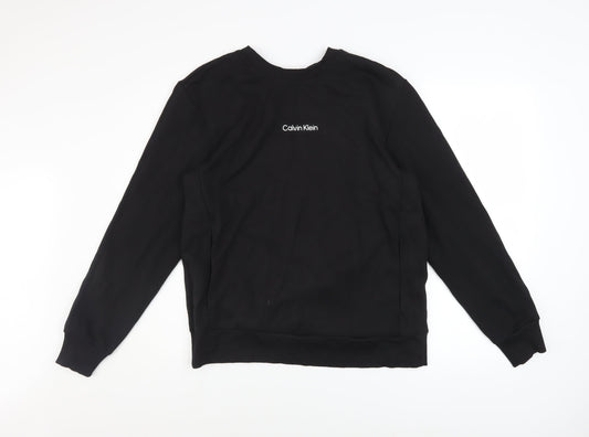 Mens UK Size M Calvin Klein Black Pullover Sweatshirt