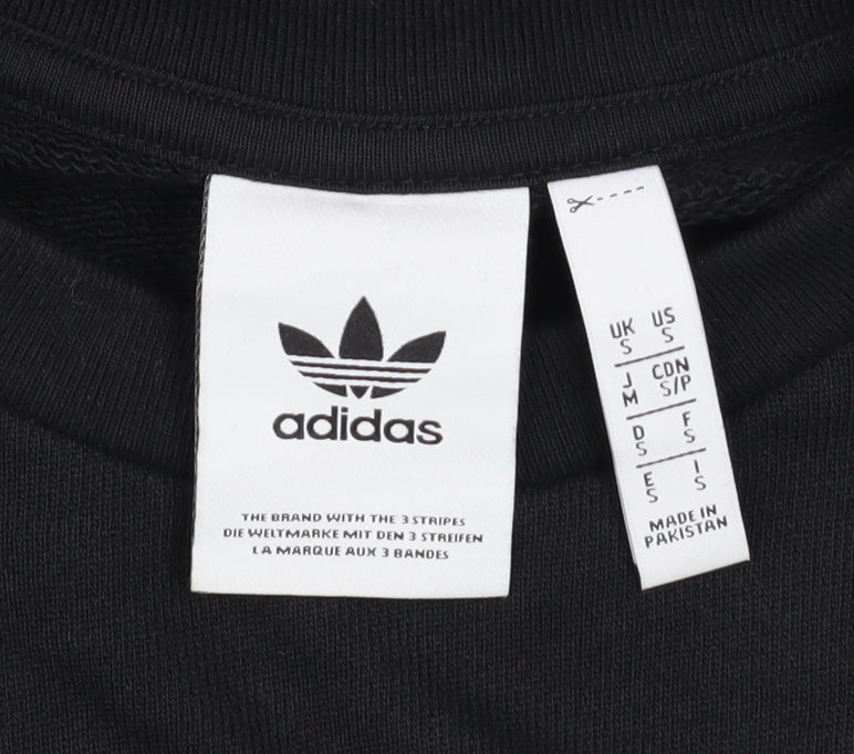 Mens UK Size S adidas Black Pullover Sweatshirt