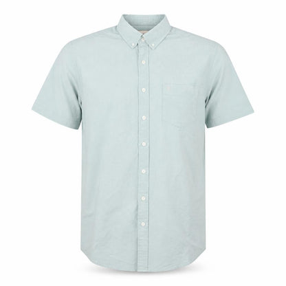 Farah Men's Green Slim Fit Short Sleeve Button-Up Shirt M