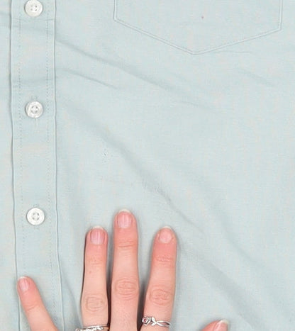 Farah Men's Green Slim Fit Short Sleeve Button-Up Shirt M