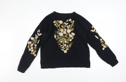 Womens UK Size S Whistles Black Pullover Sweatshirt