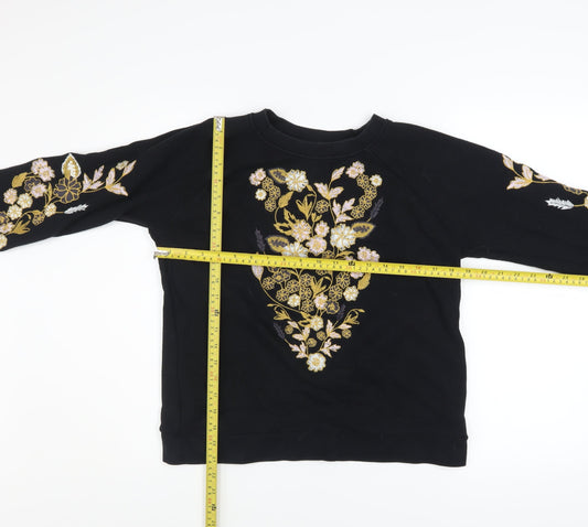 Womens UK Size S Whistles Black Pullover Sweatshirt