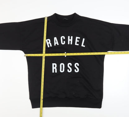 Womens UK Size M Boohoo Black Pullover Sweatshirt