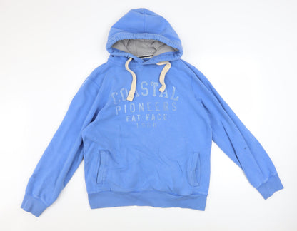 Mens UK Size M Fat Face Blue Pullover Hoodie