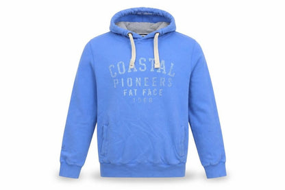 FatFace Men's Blue Pullover Hoodie M Graphic Cotton Blend