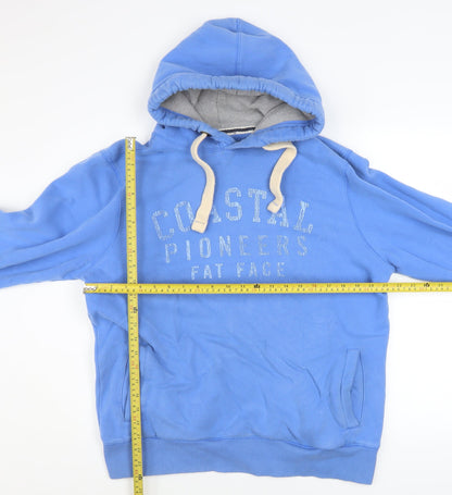 Mens UK Size M Fat Face Blue Pullover Hoodie