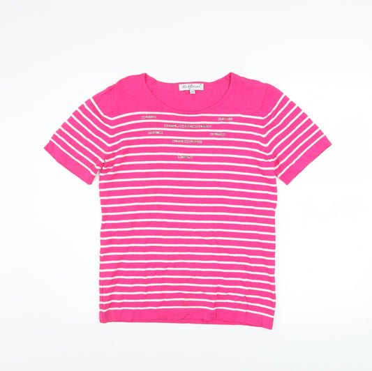 Womens UK Size S Mudflower Pink Basic T-Shirt