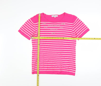 Womens UK Size S Mudflower Pink Basic T-Shirt