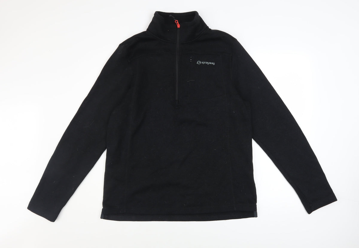 Mens UK Size L Sprayway Black Pullover Sweatshirt