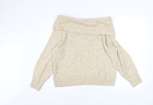 Womens UK Size S H&M Beige Pullover Jumper