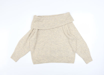 Womens UK Size S H&M Beige Pullover Jumper