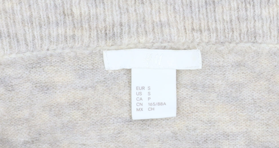 Womens UK Size S H&M Beige Pullover Jumper