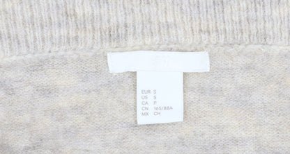 Womens UK Size S H&M Beige Pullover Jumper