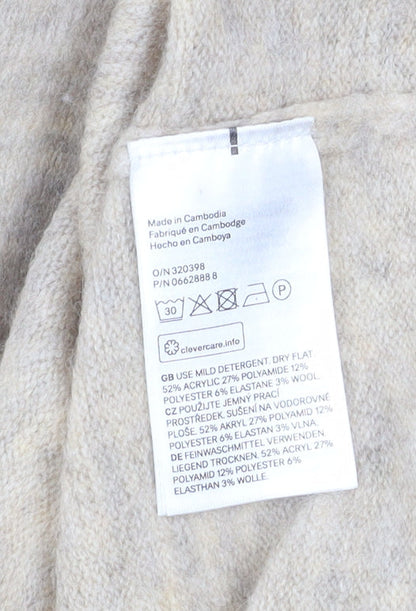 Womens UK Size S H&M Beige Pullover Jumper