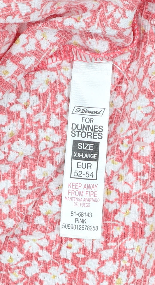 Womens UK Size 2XL St. Bernard for Dunnes Stores Pink Basic Blouse