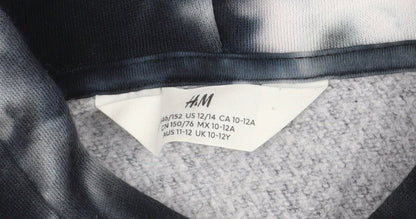 Boys UK Size 11-12 Years H&M Black Pullover Hoodie