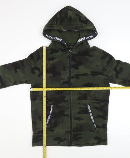 Mens UK Size XS Hollister Green Full Zip Hoodie