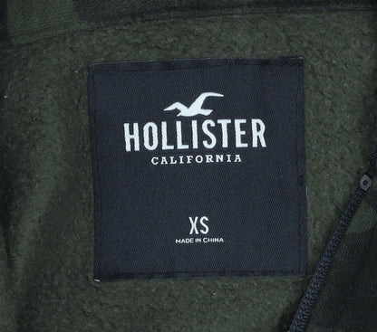Mens UK Size XS Hollister Green Full Zip Hoodie