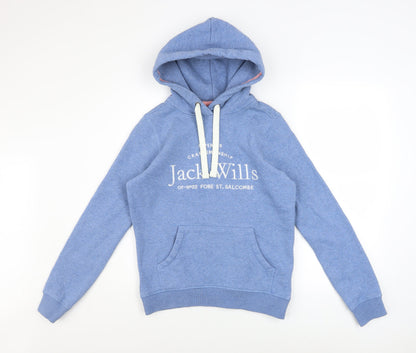 Womens UK Size 6 Jack Wills Blue Pullover Hoodie