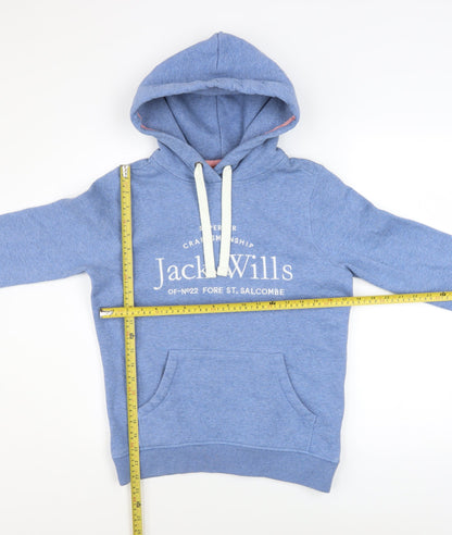Womens UK Size 6 Jack Wills Blue Pullover Hoodie