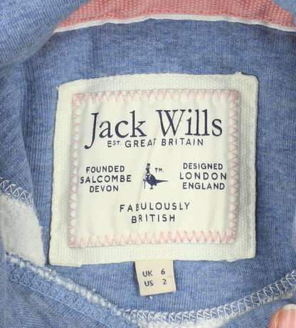 Womens UK Size 6 Jack Wills Blue Pullover Hoodie