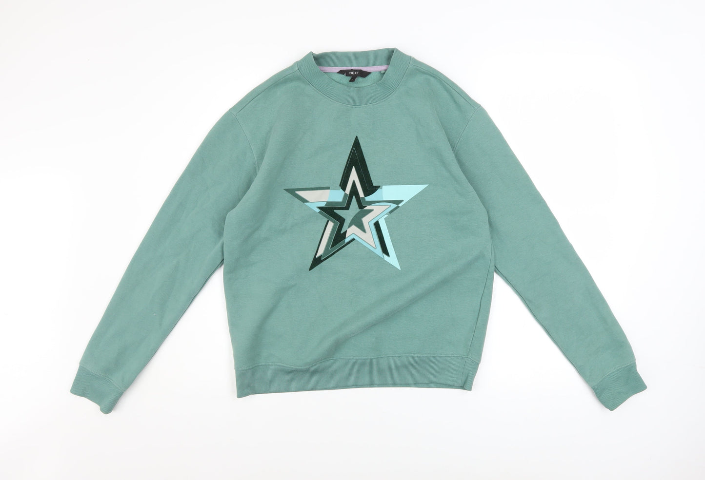 Womens UK Size S NEXT Green Pullover Sweatshirt