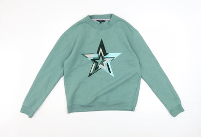 Womens UK Size S NEXT Green Pullover Sweatshirt