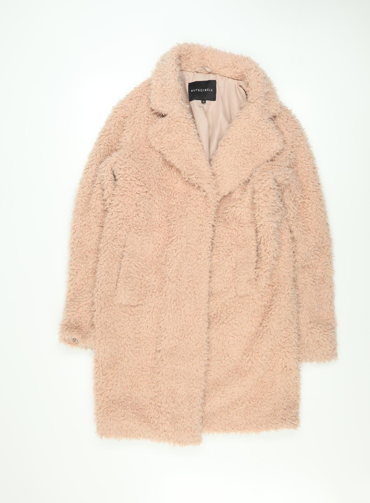 Womens UK Size M RUT&CIRCLE Beige Overcoat