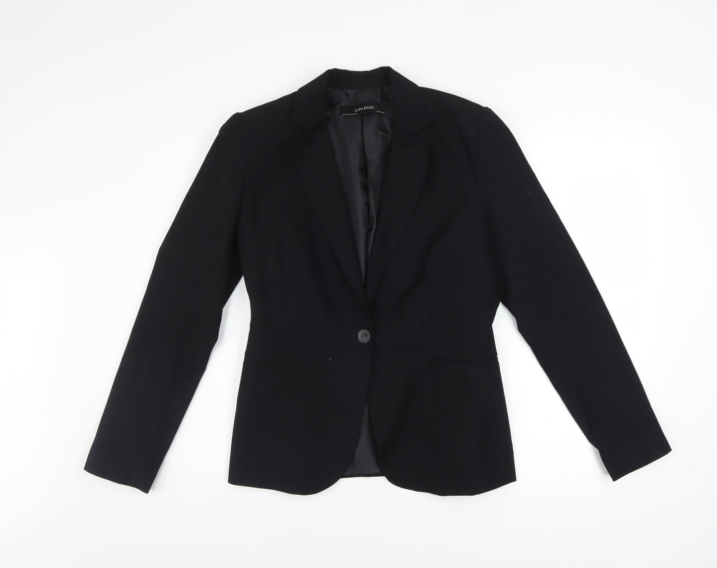 Womens UK Size 10 Zara Regular Black Blazer