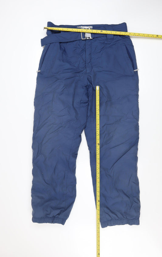 Mens UK Size 36 WINCOOK Regular Fit Snow Pants Blue Trousers
