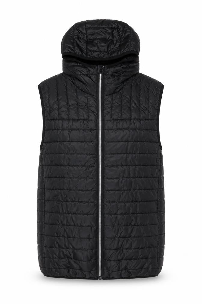 Very Man Men’s Black Hooded Puffer Waistcoat Gilet Size S Regular Fit