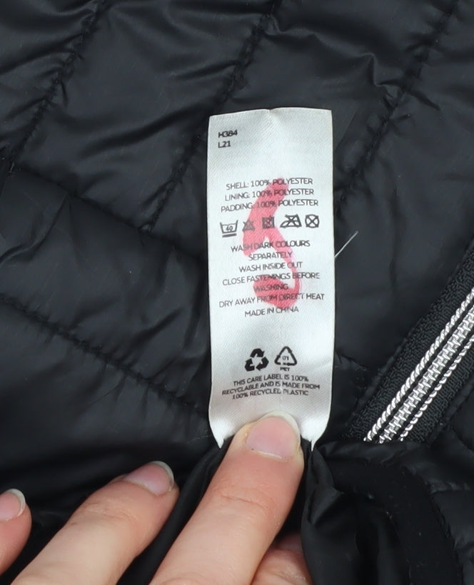 Very Man Men’s Black Hooded Puffer Waistcoat Gilet Size S Regular Fit