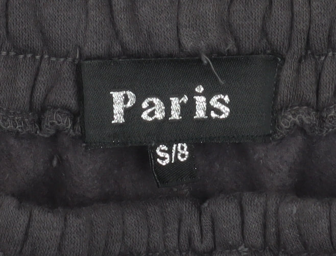 Womens UK Size 8 Paris Regular Fit Sweatpants Black Trousers