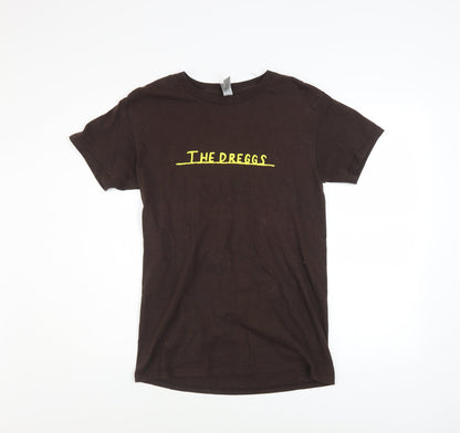 Mens UK Size S Gildan Brown  T-Shirt