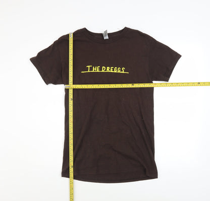 Mens UK Size S Gildan Brown  T-Shirt