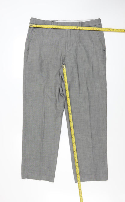 Mens UK Size L Dunnes Stores Regular Fit Dress Pants Grey Trousers