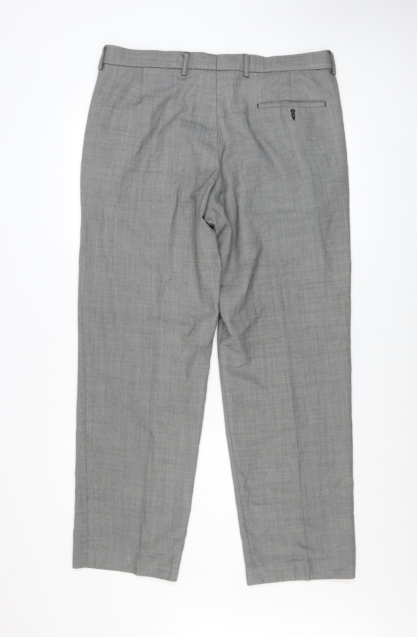 Mens UK Size L Dunnes Stores Regular Fit Dress Pants Grey Trousers