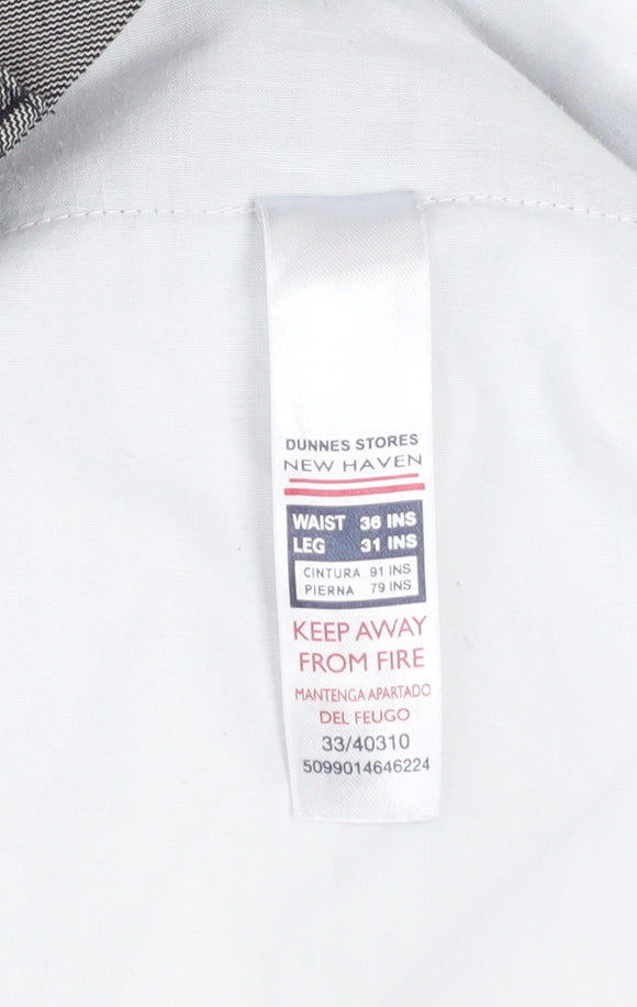 Mens UK Size L Dunnes Stores Regular Fit Dress Pants Grey Trousers