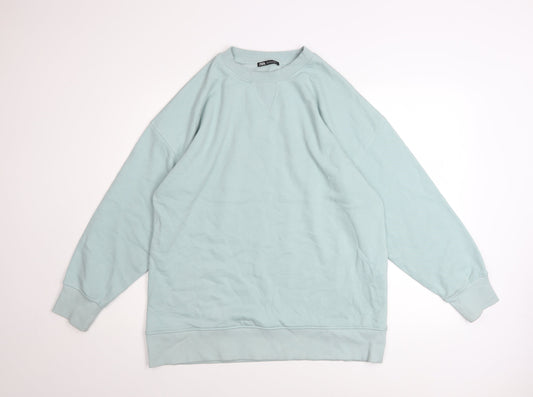 Mens UK Size M Zara Green Pullover Sweatshirt