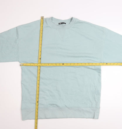 Mens UK Size M Zara Green Pullover Sweatshirt