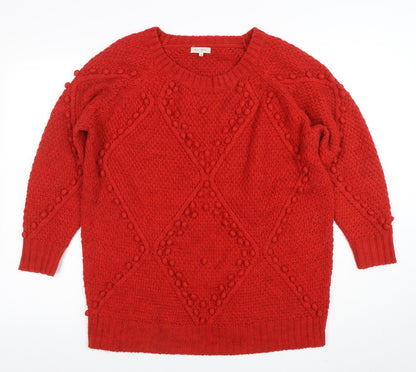 Womens UK Size 10 River Island Red Pullover Jumper
