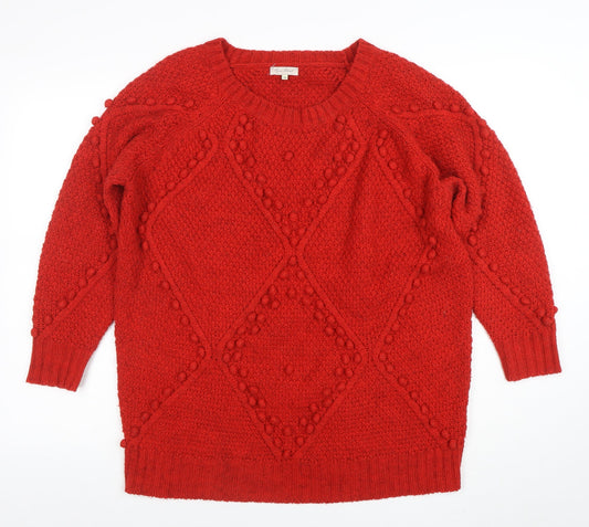 Womens UK Size 10 River Island Red Pullover Jumper